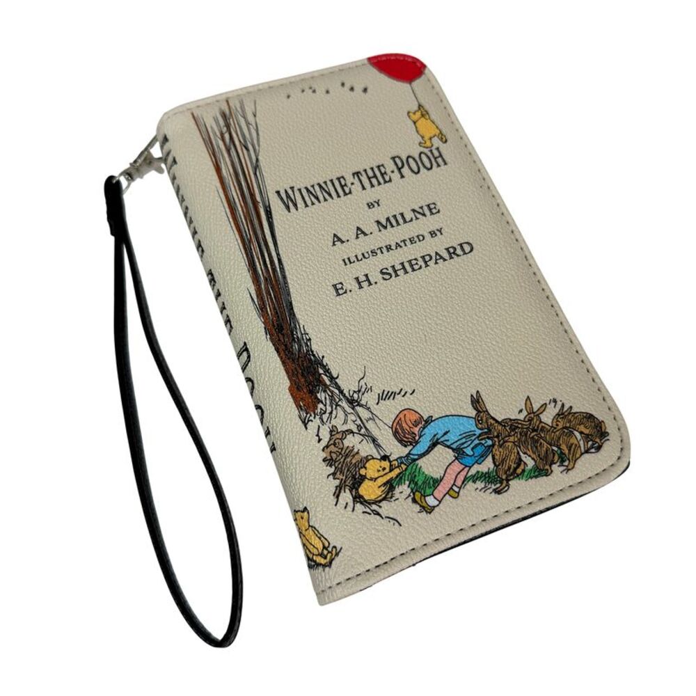 Womens Bifold Wallet Winnie the Pooh Book Style RFID Vinyl 7 X 4.25 In